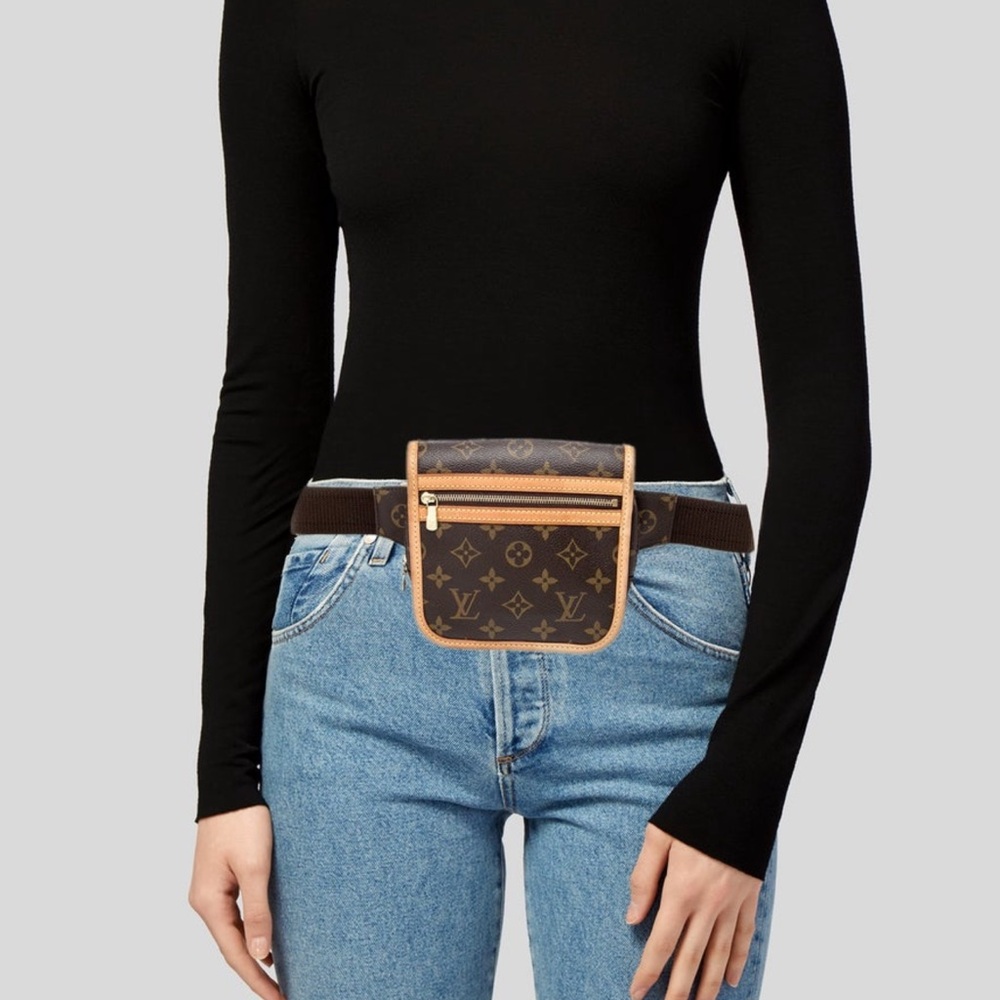 Louis Vuitton Brown and Tan Monogram Waist Bag